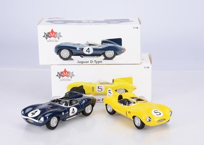 Lot 311 - CMR 1:18 Scale Jaguar D-Type Models
