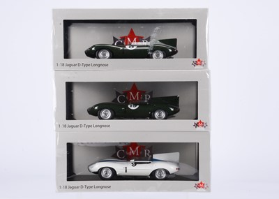 Lot 313 - CMR 1:18 Scale Jaguar D-Type Models