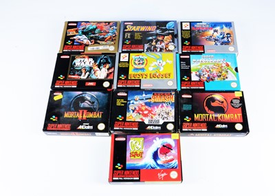Lot 436 - A Super Nintendo SNES Games Console & Games