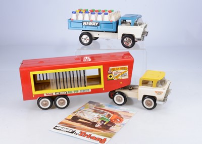 Lot 483 - Two unboxed Tri-ang Pressed Steel models from the 'Hi-Way' range