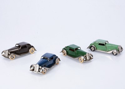 Lot 524 - Tri-ang Minic Tinplate Clockwork 6M Pre-War Cabriolets