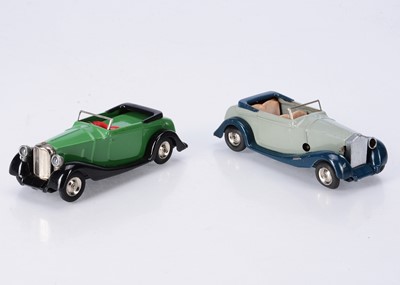 Lot 568 - Tri-ang Minic Tinplate Clockwork Pre-War Cars