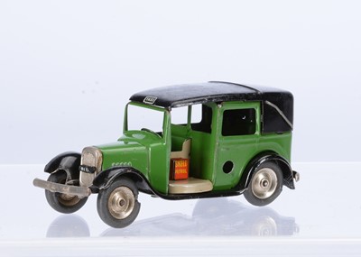 Lot 624 - A Tri-ang Minic Tinplate Clockwork 39M Pre-War Taxi Cab