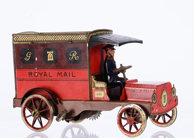 Lot 669 - A Scarce Lehmann Tinplate Clockwork 'Royal Mail' Van EPL 585