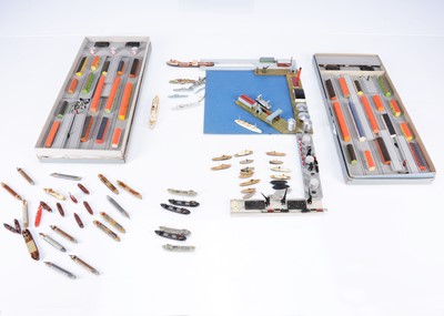 Lot 705 - Wiking Harbour sets and various Wiking waterline Model Ships (120+ pieces)