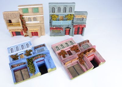 Lot 727 - Plaster 1/32 scale building facades probably by John Gittins Models, suitable for scenes from the Indian sub-Continent like the Delhi Durbar