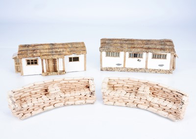 Lot 736 - John Gittins Miniatures Zulu War Series custom-made resin buildings comprising Rorke's Drift Hospital, and Barracks