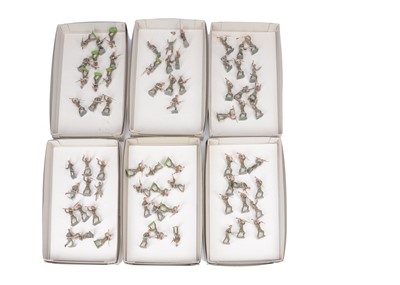 Lot 808 - Heyde 48mm size 1930's Italian or Belgian Infantry tied into cardboard boxes
