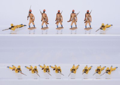 Lot 814 - Brigadier Denmark copies of Heyde 48mm size African troops comprising Kings African Rifles walking (5)