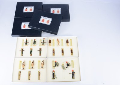 Lot 862 - Kingcast 5pce British Indian Army boxed set BI102 Indian Mountain Artillery Assembling Gun