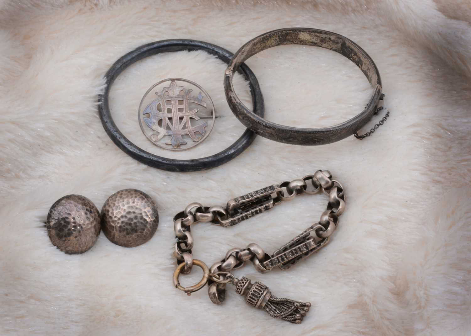 Lot 41 - Two silver bangles