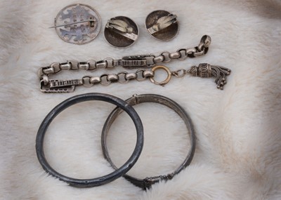 Lot 41 - Two silver bangles