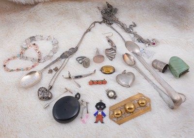 Lot 268 - A collection  of silver and costume