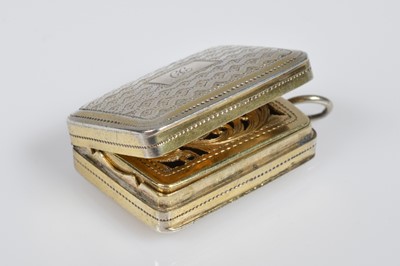 Lot 349 - A late George III silver vinaigrette by S&S