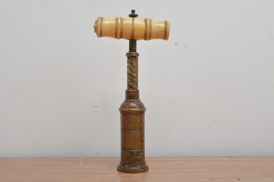 Lot 700 - A 19th century Thomason patent corkscrew