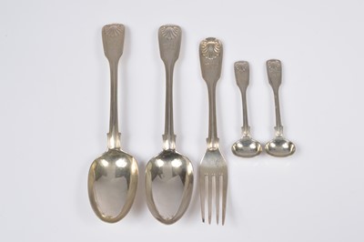 Lot 432 - Five Victorian silver items of cutlery