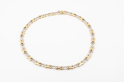 Lot 7 - An Italian white and yellow metal necklace