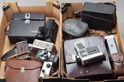 Lot 340 - Two Trays of 8mm Cine Cameras