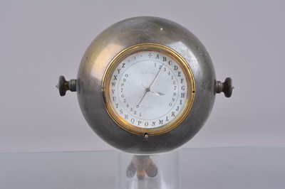 Lot 24 - A mid-19th Century anodised brass Alphanumeric Indicator from Wilde's 1861 Globe Telegraph