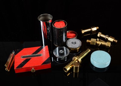 Lot 84 - A collection of vintage metal magic slight of hand tricks