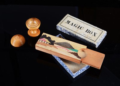 Lot 123 - A 19th Century boxwood egg and ball trick
