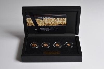 Lot 11 - An Elizabeth II 2002 Golden Jubilee Gold Maundy four coin set