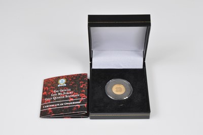 Lot 28 - An Elizabeth II Commemorative gold Quarter Sovereign coin