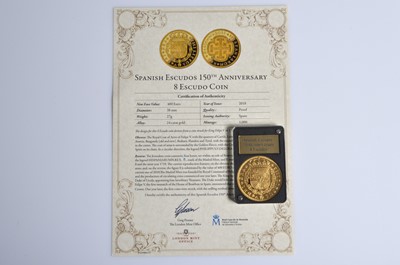 Lot 52 - A modern Spanish Escudos 150th Anniversary 8 Escudo Gold Coin