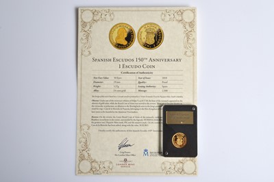 Lot 55 - A modern Spanish Escudos 150th Anniversary 1 Escudo Gold Coin