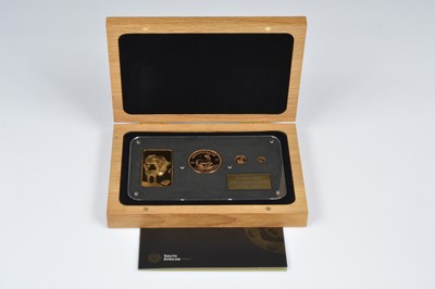 Lot 57 - A modern South African Mint Gold Krugerrand Combination three coin set