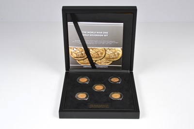 Lot 60 - A set of five George V Full Gold Sovereigns
