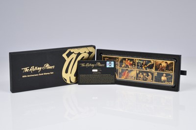 Lot 92 - Limited Edition Rolling Stones Gold Plated Stamp set