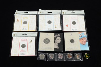 Lot 111 - A collection of nine Royal Mint Beatrix Potter 50 pence coins