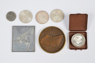Lot 143 - Three 1970s Dutch 10 Gulden coins and more