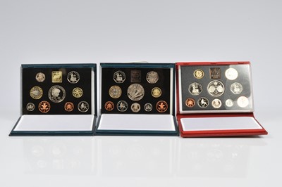 Lot 149 - Nine Royal Mint Deluxe Proof coins sets