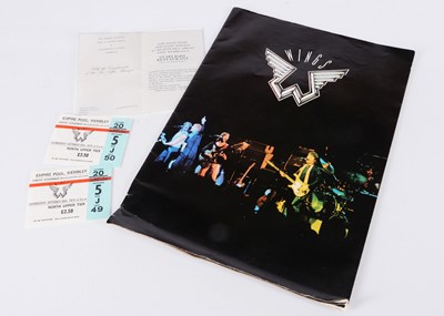 Lot 410 - Wings Concert Tickets / Programme