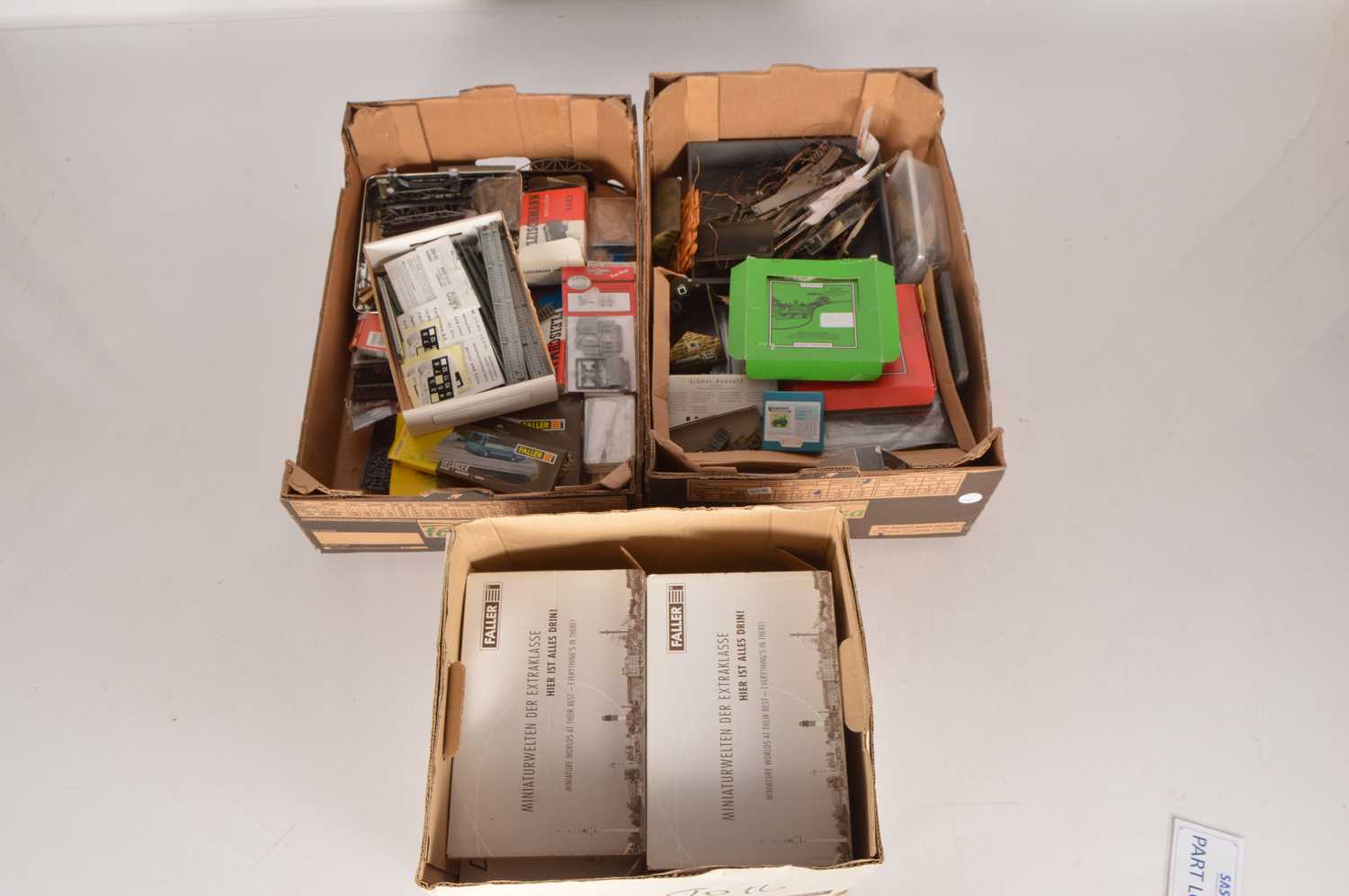 Lot 12 - Quantity of Fleischmann Faller and other N gauge Track Buildings and scenic accessories (qty in 3 boxes)