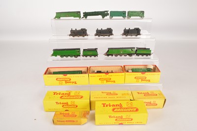 Lot 21 - Tri-ang TT Tank and Tender Locomotives and some empty boxes including several repaints and various Loco bodies  (18 including spare empty boxes and Tenders)