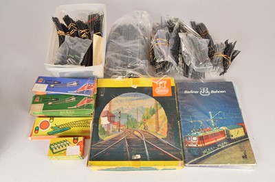 Lot 27 - Very large quantity of Berliner Bahen TT 2- Rail open sleeper tracks including Curves Straight and Points some boxed (600+)