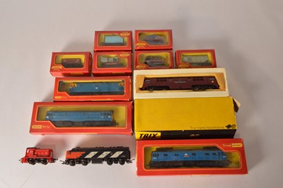Lot 42 - Tri-ang Hornby Locomotives and wagons with a Trix Locomotive (12)