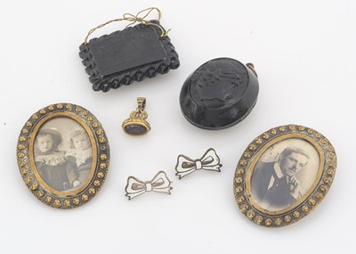 Lot 143 - A Whitby Abbey jet miniature plaque