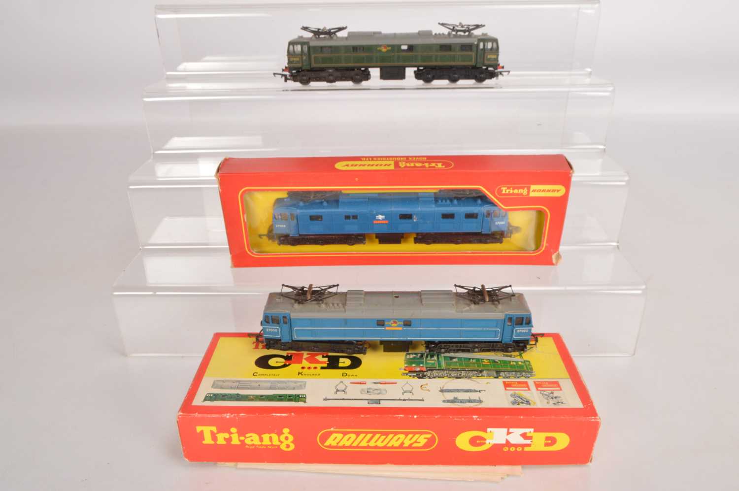 Lot 56 - Tri-ang Hornby EM2 class Electric Locomotive No.27000 - three variants 00 gauge (3)
