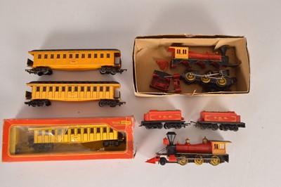 Lot 70 - Tri-ang Wild West Locomotives and coaches 00 gauge (5)