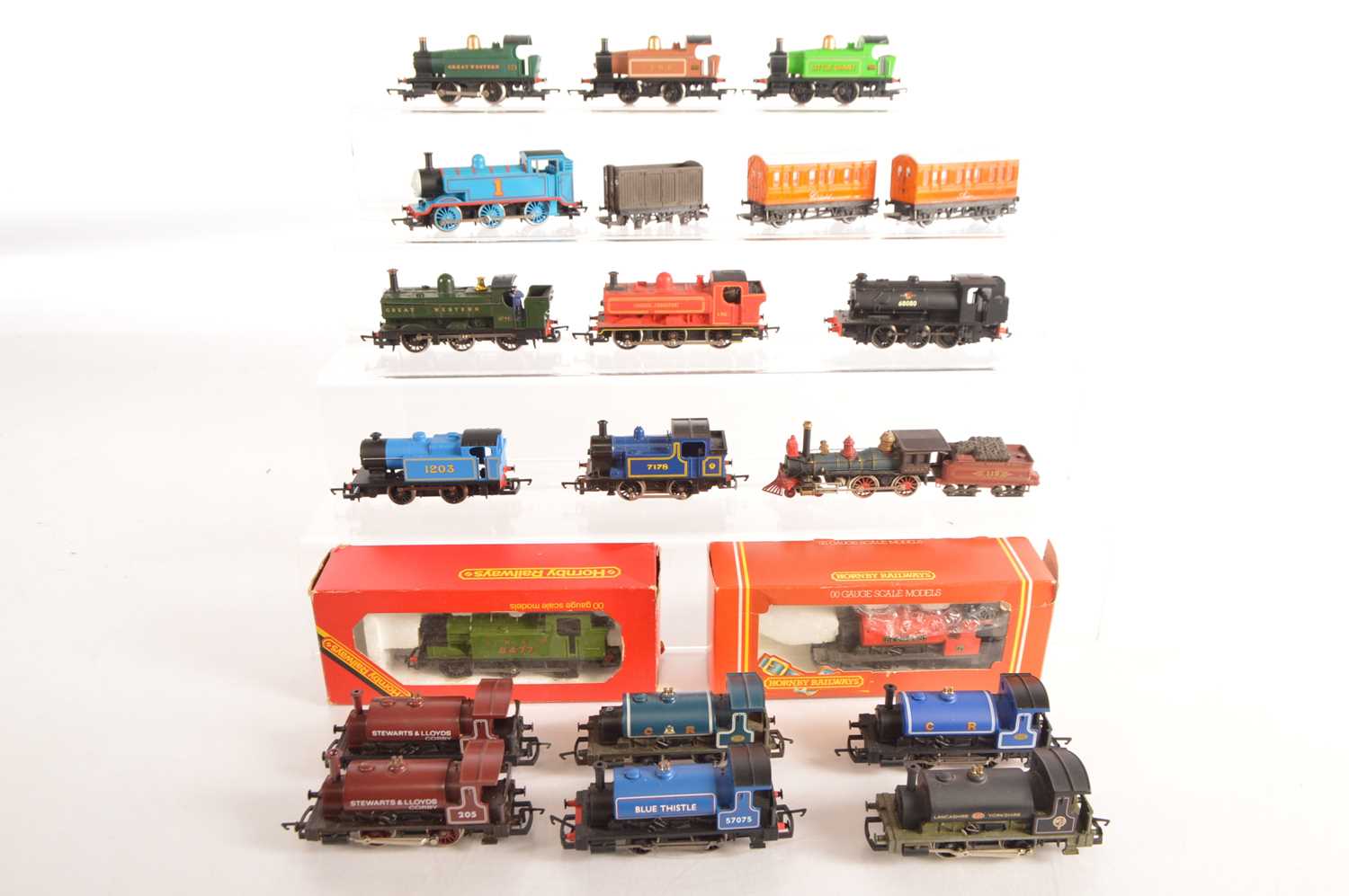 Lot 82 - Hornby and other  Steam Tank Locomotive with  coaches 00 gauge (20)