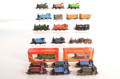 Lot 82 - Hornby and other  Steam Tank Locomotive with  coaches 00 gauge (20)