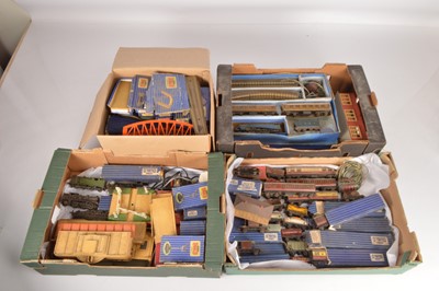 Lot 128 - Large quantity of grubby playworn Hornby-Dublo 00 Gauge 3-Rail including Sets Locomotives Rolling Stock Accessories and Track (qty)