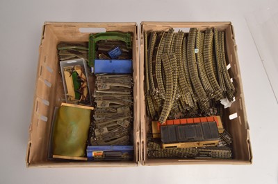 Lot 129 - Large quantity of Hornby-Dublo 00 Gauge 3-Rail Track and points and various Lineside Accessories (approx 400 pieces)
