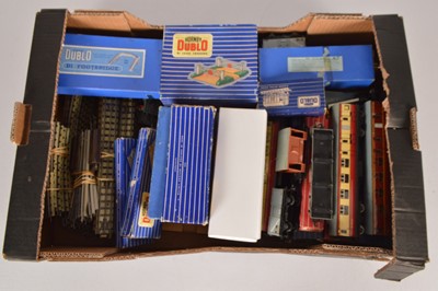 Lot 132 - Hornby-Dublo 00 Gauge 3-Rail boxed and unboxed 0-6-2T Locomotives Passenger and Goods Rolling stock various accessories and quantity of Track and Points (qty)