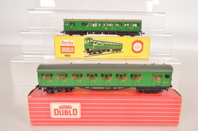 Lot 156 - Hornby-Dublo 00 Gauge 2-Rail boxed 2250 EMU Electric Driving Coach and 4159 EMU Trailer Coach (2)