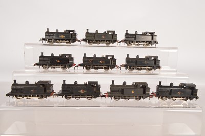 Lot 168 - Hornby-Dublo 00 Gauge 2-Rail 2206 BR black Class R1 0-6-0 Tank Locomotives two renumbered (10)